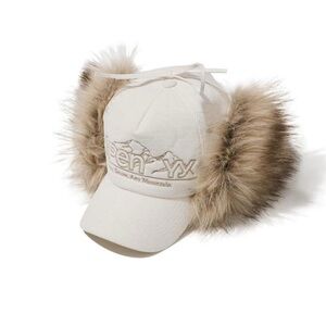 Cream Cap with Faux Fur Earmuffs